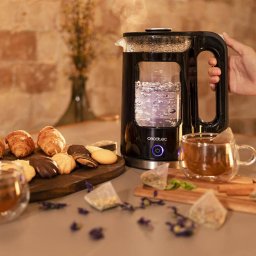 Fierbator Cecotec Thermosense 330 Glassy, kettle black, 2200 watts, 1.7 liters