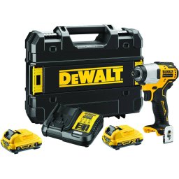 Masina de gaurit DeWALT Cordless Impact Wrench DCF801D2, 12 Volt, 1/4" yellow/black, 2x Li-ion batteries 2.0 Ah, in T STAK box