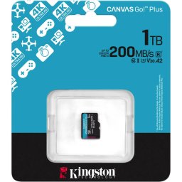 Card Kingston Canvas Go! Plus 1 TB microSDXC memory card, black, UHS-I U3, Class 10, V30, A2