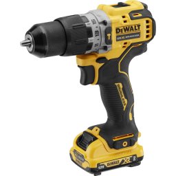 Masina de gaurit DeWALT Cordless Impact Drill Driver DCD706D2, 12 Volt yellow/black, 2x Li-Ion XR batteries 2Ah, in T STAK box