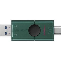 Memorie USB Kingston DataTraveler Duo 256 GB, USB flash drive green/black, USB-A, USB-C