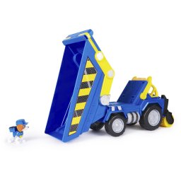 Spin Spinmaster Master Rubble & Crew - Premium Construction Vehicle, Toy Vehicle with Tipping Trailer, Bulldozer, Lights and Sounds and Wheeler Figure