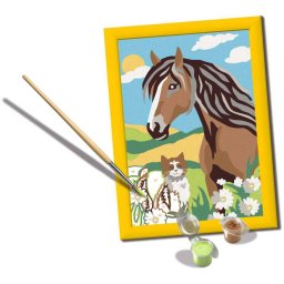 Set Pictura Ravensburger CreArt Cal si pisoi 7 ani