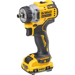 Masina de gaurit DeWALT cordless drill/screwdriver DCD703L2T, 12 volts (yellow/black, 2x Li-Ion XR battery 3Ah, 4 interchangeable heads)
