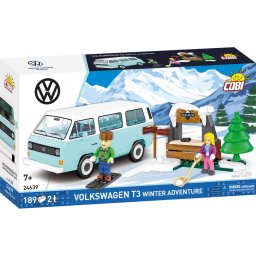Set de Construit Cobi Volkswagen T3 Aventura de Iarna 189 Piese Varsta 7 Ani+ Multicolor