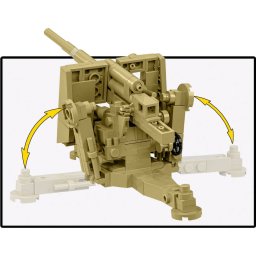 Jucarie Cobi 8.8 cm Flak 18 Anti-Aircraft Gun Building Block +7 ani