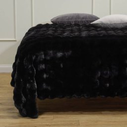 Cuvertura Pat home&you Bares 180x200CM Poliester Negru