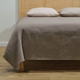 Cuvertura Pat home&you MINICOT Bumbac 200x220CM Maro Deschis