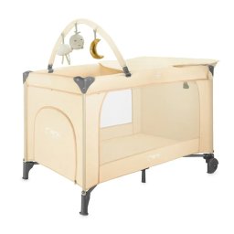 Patut Pliabil Momi cu Doua Nivele si Masuta de Infasat Beige