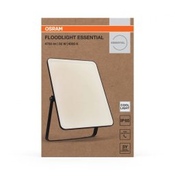 Proiector LED Osram 000004099854429811 Essential 50W 220-240V 4500lm Lumina Neutra(4000K) IP65 23.8x3x16.1cm Aluminiu Negru