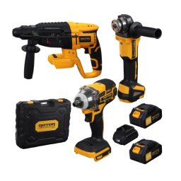 Trusa De Scule 3 In 1 ROTOR RSET3 Rotopercutor Polizor Unghiular Autofiletanta 21V/3Ah
