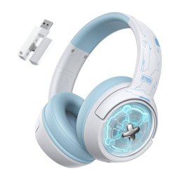 Casti Gaming Onikuma GT802 Bluetooth / Wireless 2.4Ghz Alb/Albastru Deschis