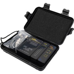 Digitus network tester and communication cable tester (black, with hard case, RJ45 and BNC)