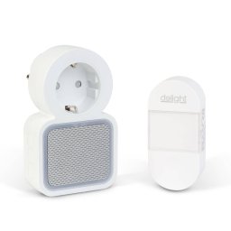 Sonerie Wireless Delight Kinetica cu Priza Integrata 150m 38 Melodii LED IP44 fara Baterii