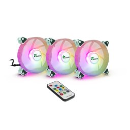 Set 3 Ventilatoare Inter-Tech RS-06 120mm Iluminare ARGB
