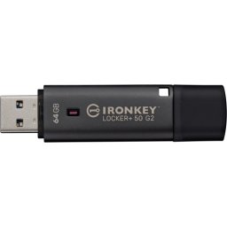 Memorie USB Kingston IronKey Locker+ 50 G2 64GB USB 3.0 Anthracite