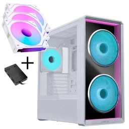 Carcasa Lian Li LANCOOL 217 INF Bundle + 3x UNI FAN SL-INF 120 Reverse Blade Alb