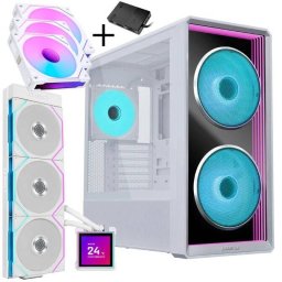 Carcasa Lian Li LANCOOL 217 INF Bundle + HydroShift II LCD-S 360TL AIO + 3x UNI FAN SL-INF 120 Reverse Blade Alb
