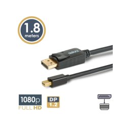 Cablu DisplayPort la Mini DisplayPort Delight 1.2 1.8m Full HD 1080p Audio Video Negru