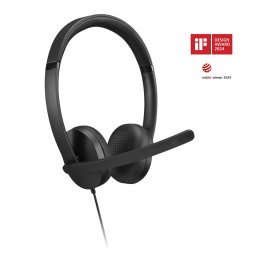 Casti Office cu Microfon Lenovo USB-A Wired Stereo Headset Gen 2 (4XD1P83425) Negru