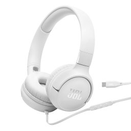Casti cu Fir JBL Tune 520C Pliabile USB-C Alb