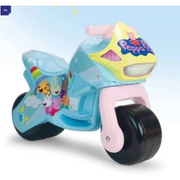 Motocicleta pentru Copii INJUSA tip Ride-on Peppa Pig fara Pedale Stabil si Usor de Utilizat 18-36 Luni