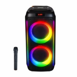 Boxa Portabila Denver BPS-458 Bluetooth Iluminare LED Microfon si Telecomanda Putere RMS 100W Negru