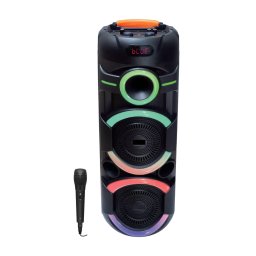 Boxa Portabila Denver BPS-457 Bluetooth Iluminare LED Putere RMS 2 x 20W Include Microfon si Telecomanda Negru