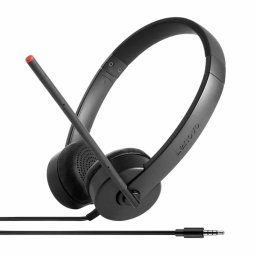 Casti Office pentru Apeluri VoIP Lenovo Essential Stereo Analog 4XD0K25030 Microfon Negru