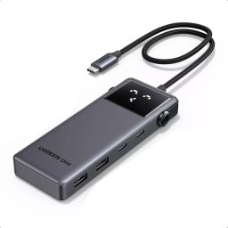 Docking Hub UGREEN Uno 6-in-1 USB-C 2x USB-A 3.2 2x USB-C 3.2 1x USB-C PD 100W 1x HDMI 4K Gri