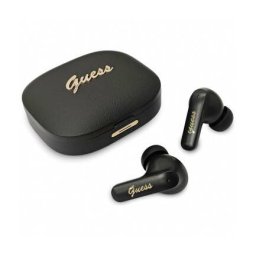 Casti Guess Handsfree Bluetooth Script Metal Logo TWS Negru