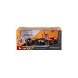 Macheta BBURAGO Formula 1 Mclaren MCL38 #81 Oscar Piastri 1:24 Varsta 14 Ani+ Negru/Portocaliu