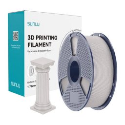Filament 3D Sunlu PLA de Mare Viteza 1.25g/cmp Marmura Gri Deschis