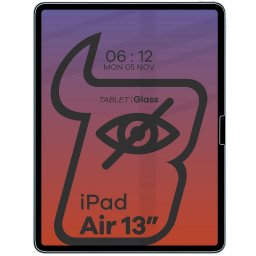 Folie protectie tableta BizonMobile Set 2 folii sticla securizata Bizon Glass Tab Clear Shadow Privacy compatibile cu iPad Air 13 inch M2 2024 Negru