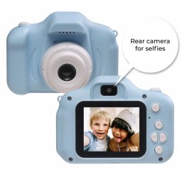 Aparat Foto Digital pentru Copii Denver KCA-1340 Display LCD 2Inch Obiectiv Selfie Jocuri Albastru