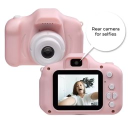 Aparat Foto Digital pentru Copii Denver KCA-1340RO Display LCD 2Inch Obiectiv Selfie Jocuri Roz