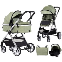 Carucior Chipolino Vista 3 in 1 de la Nastere Maxim 22KG Verde