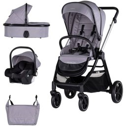 Carucior Chipolino Marbella 3 in 1 Varsta 0 - 4 Ani Maxim 22KG Gri