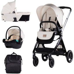 Carucior Chipolino Elite 3 in 1 Varsta 0 - 4 Ani Maxim 22KG Biscotta