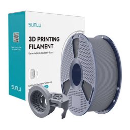 Filament 3D Sunlu PETG de Mare Viteza Mat 1.26g/cmp Gri