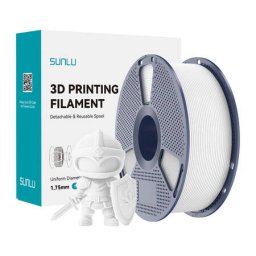 Filament 3D Sunlu PLA+ 1.23g/cmp Alb
