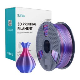 Filament 3D Sunlu PLA+ Silk 1.75mm Rainbow 02