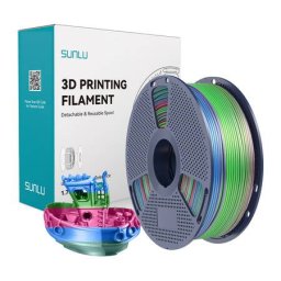 Filament 3D Sunlu PLA+ Silk 1.75mm 1kg Rainbow 06