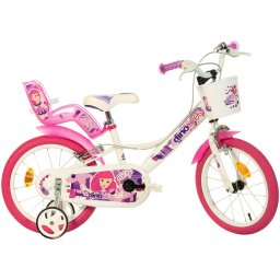 Bicicleta Copii DINO BIKES 16Inch Fairy Alb-Roz