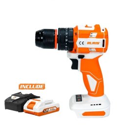 Masina de Gaurit si Insurubat cu Percutie Ruris RMX 1360 Power Alfa Up Lumina LED Include Acumulator 20V/2Ah si Incarcator Alb/Portocaliu