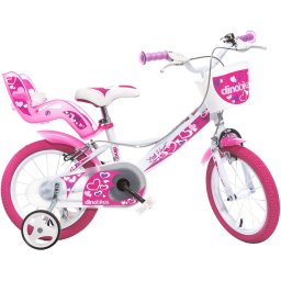 Bicicleta Copii DINO BIKES 14Inch Little Heart Alb-Roz