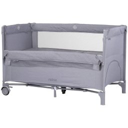 Patut Pliabil Chipolino Relax cu Laterala Culisanta Cloud Linen
