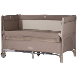 Patut Pliabil Chipolino Relax cu Laterala Culisanta Tiramisu