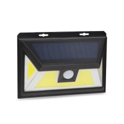 Reflector de Perete pentru Exterior Phenom GLB_55286 3x LED COB 300LM Senzor Miscare Panou Solar Integrat IP65 Acumulator 1200mAh Negru