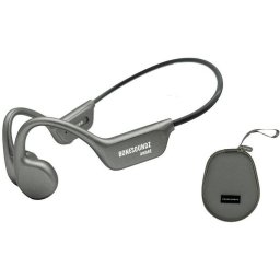 Casti Wireless Bonesoundz Aware Bone Conduction IP8X Bluetooth 5.3 Lumina LED Husa Inclusa Gri